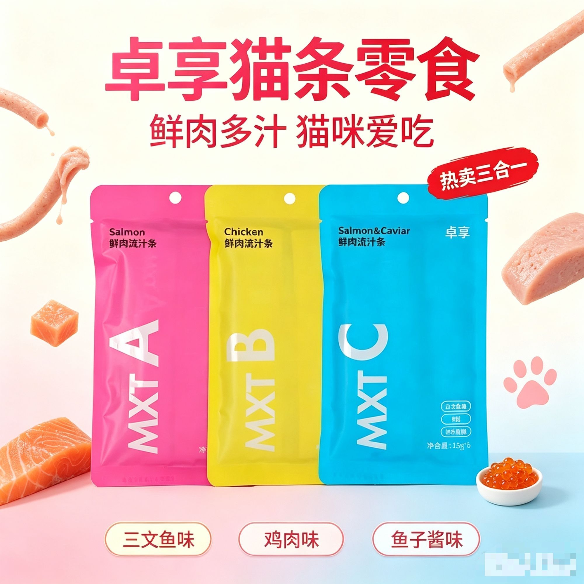 卓享零食猫条营养配方猫咪爱吃