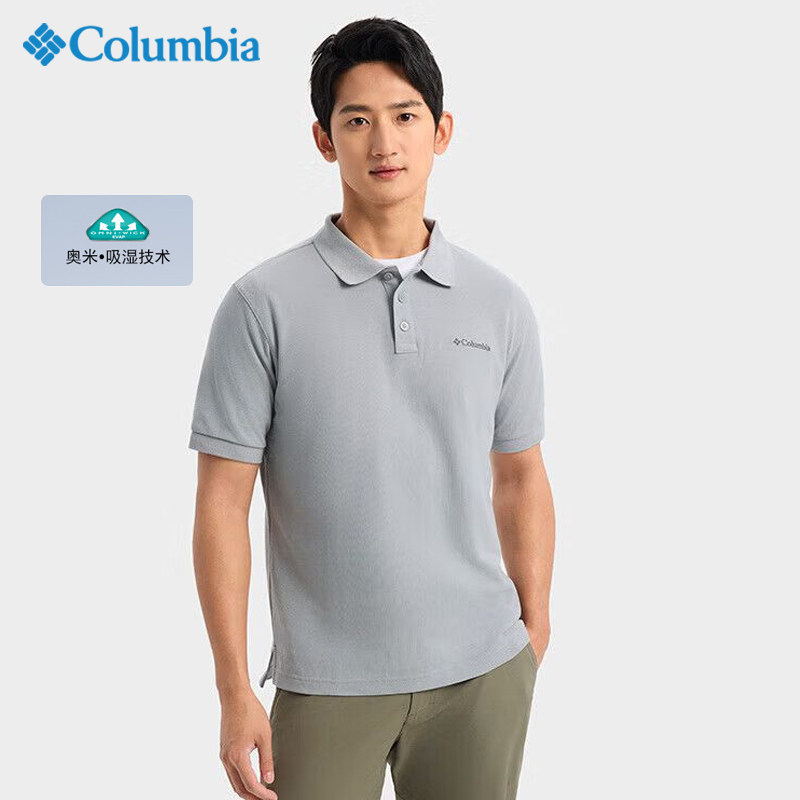 哥伦比亚POLO衫男装夏季新款户外休闲短袖正式翻领T恤AE3119