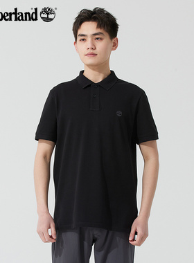 添柏岚男款上衣短袖黑色户外POLO衫百搭半袖休闲运动款T恤衫AH2