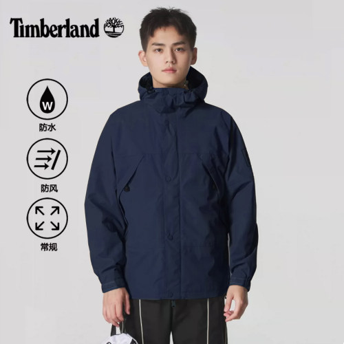 Timberland添柏岚冲锋衣男秋冬新款户外休闲运动夹克男士防水外套