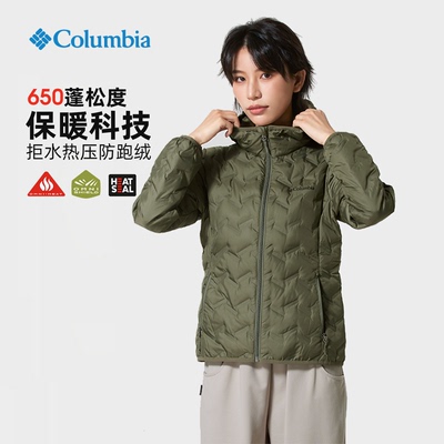 哥伦比亚热能拒水热压羽绒服女