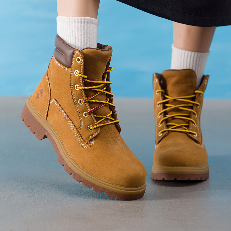 Timberland添柏岚大黄靴女鞋户外徒步登山靴女款踢不烂高帮马丁靴图片