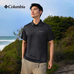 透气POLO衫 Columbia哥伦比亚商务T恤男装 短袖 速干半袖 AJ3614 夏季