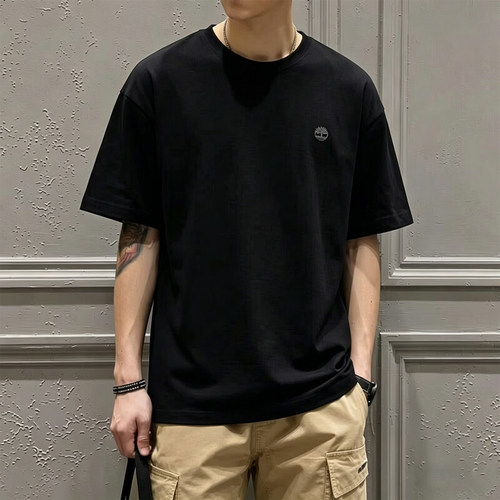 Timberland添柏岚夏季纯棉短袖男新款户外宽松透气半袖男士T恤衫