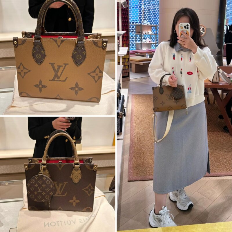 LV/女包新款老花 Onthego BB小号托特包购物袋手提包单肩包通勤包