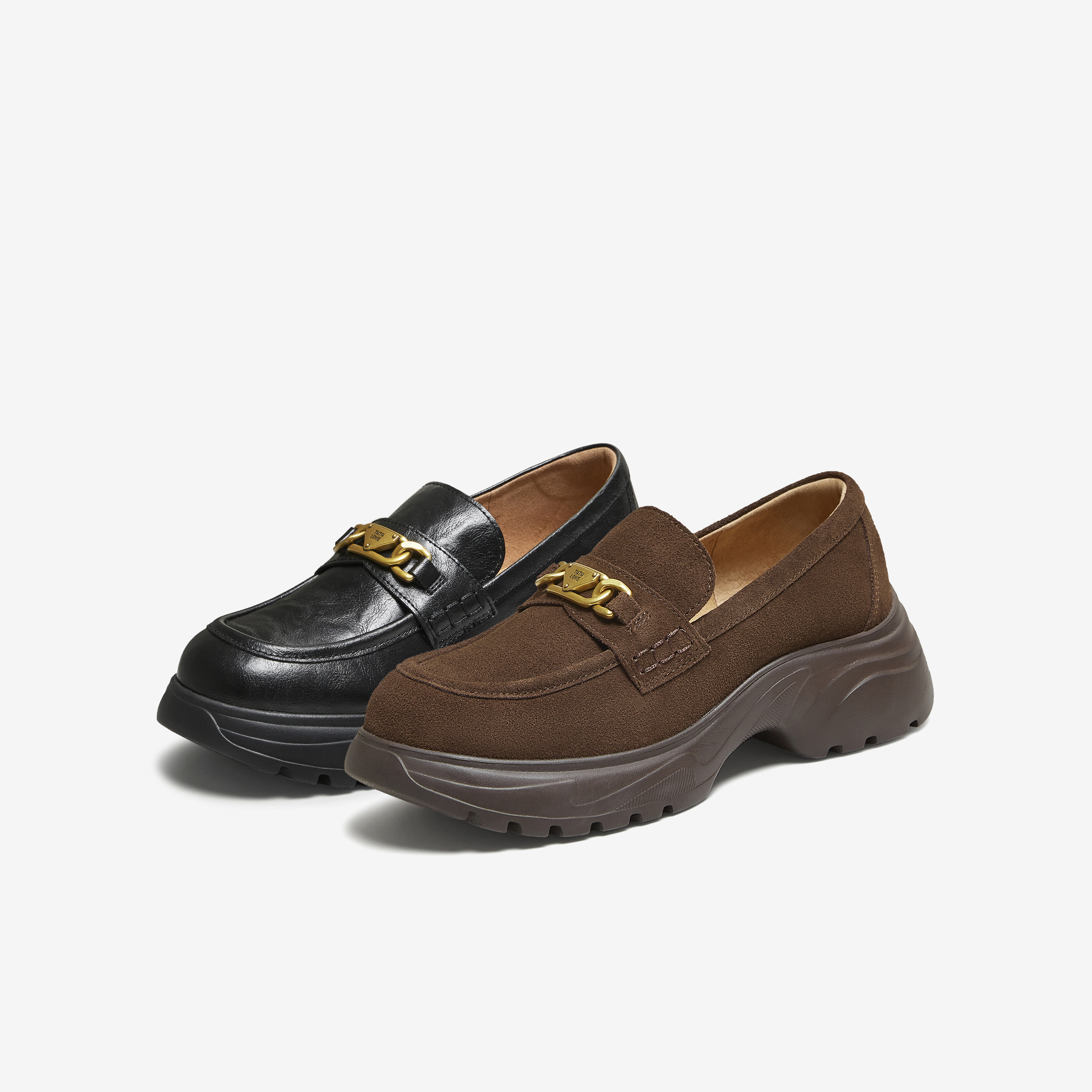 TATA他她2025年秋商场同款乐福鞋