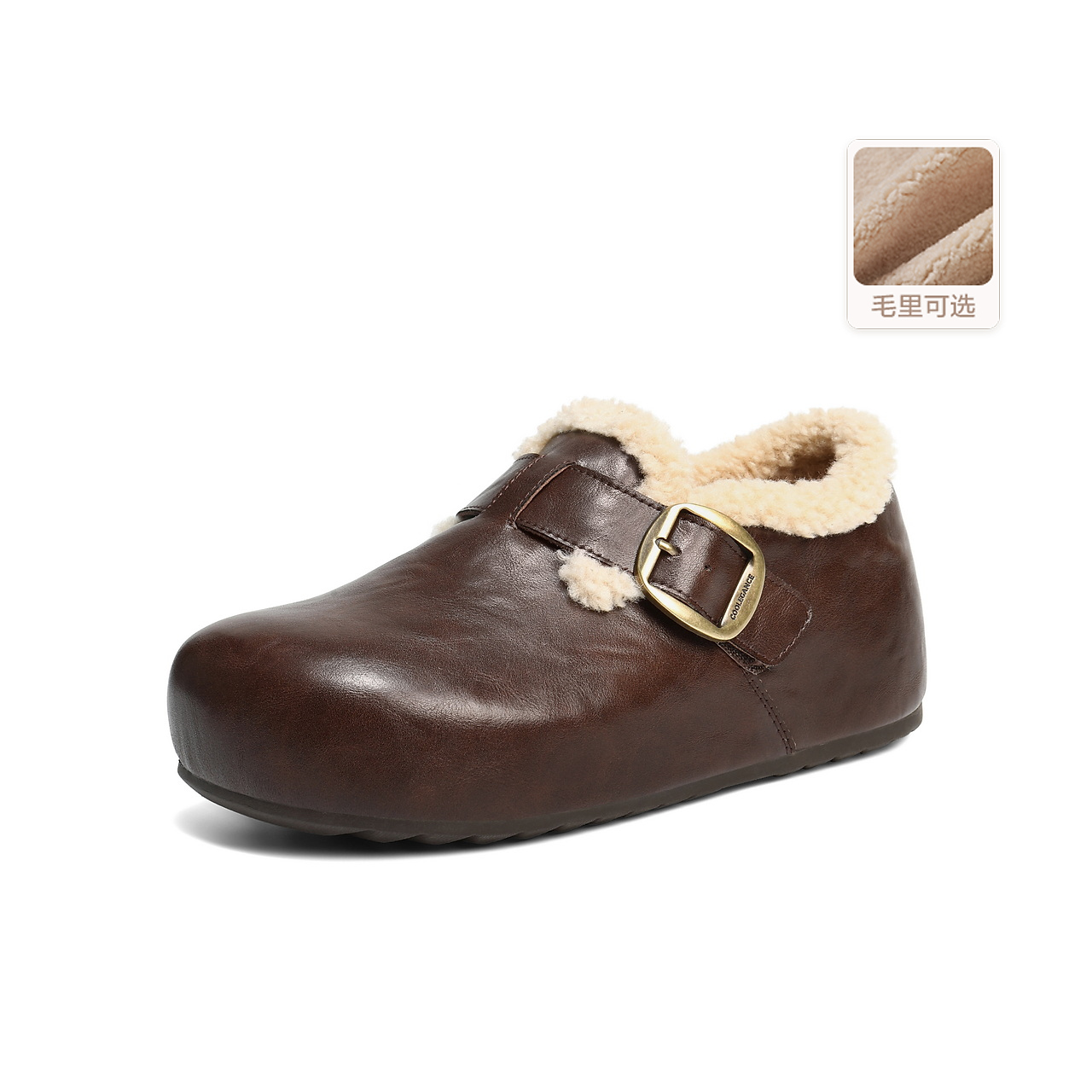 百丽专柜厚底全麦吐司2代勃肯鞋