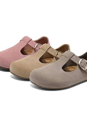 周雨彤方枪枪同款百丽半熟吐司2.0勃肯鞋2025新款玛丽珍D5U1DAA5