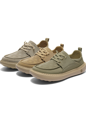 百丽男鞋免系带透气布鞋2025新款夏季商场厚底休闲爸爸鞋8SW01BM5