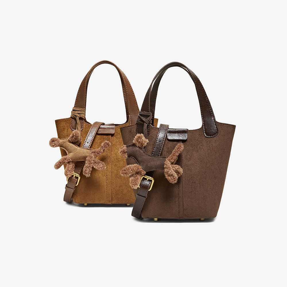 百思图25冬季商场新款绒面水桶包时尚复古单肩斜挎包女TY101DX5,箱包皮具/热销女包/男包,水桶包,淘宝优惠券,粉丝福利购,淘宝优惠卷