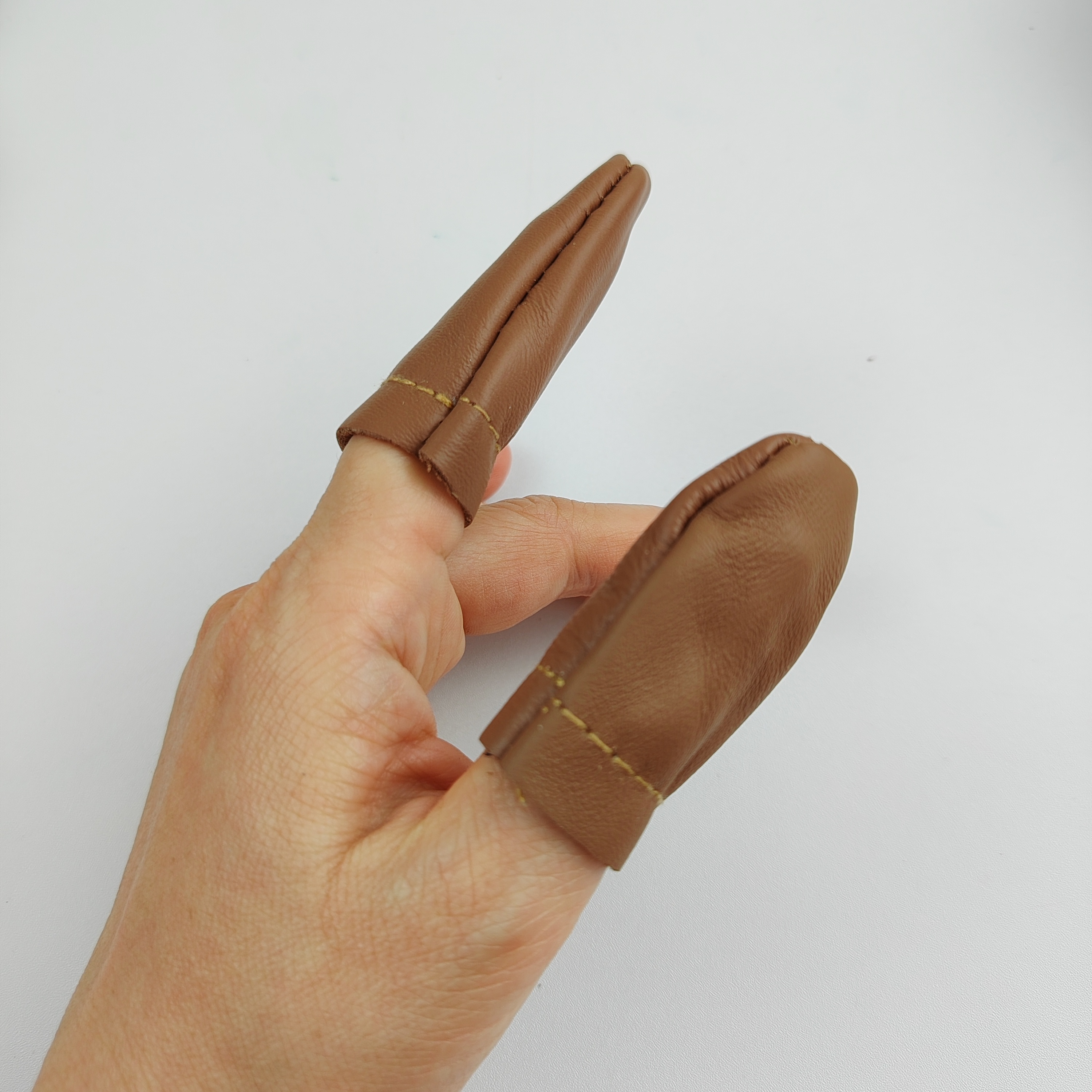 真皮指套戳戳乐指套 防扎手 顶针DIY指套 羊毛毡戳戳乐手指护套