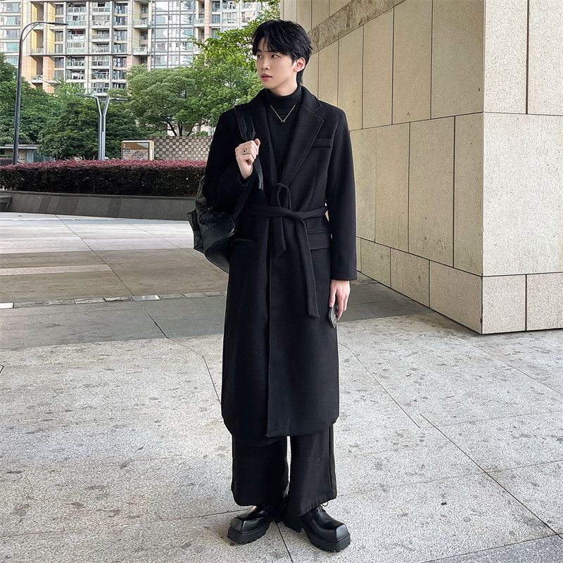 韩系长款男风衣秋冬季妮子大衣
