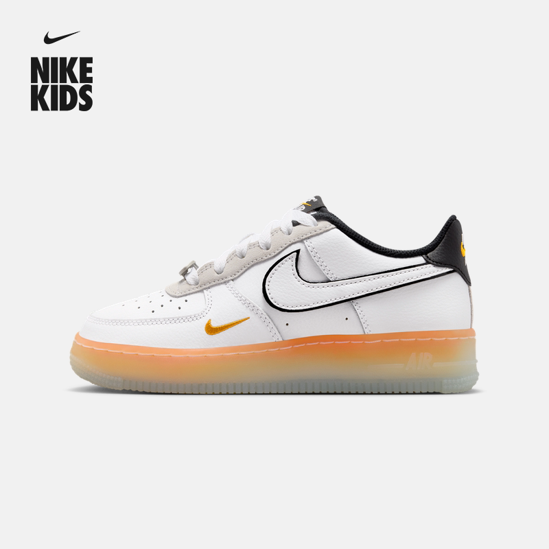 耐克空军一号大童平底运动鞋春季新款男女童板鞋NIKE AF1 IQ0205