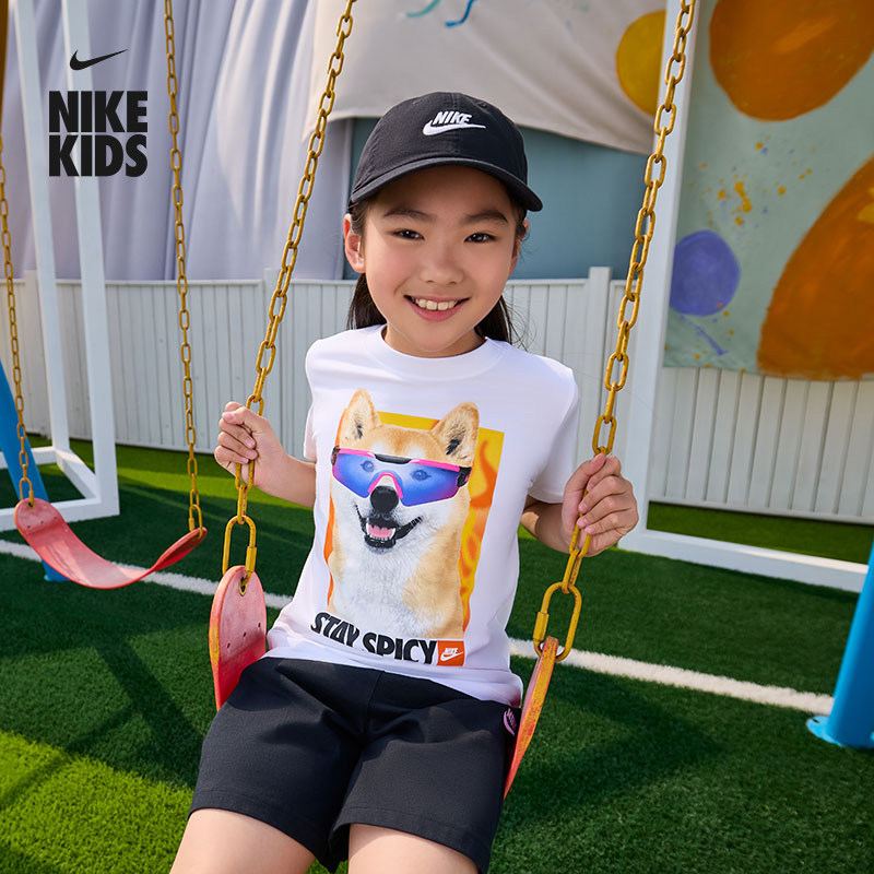 耐克大童软顶水洗运动帽夏季男女童纯棉轻便复古NIKE CLUB FB5063