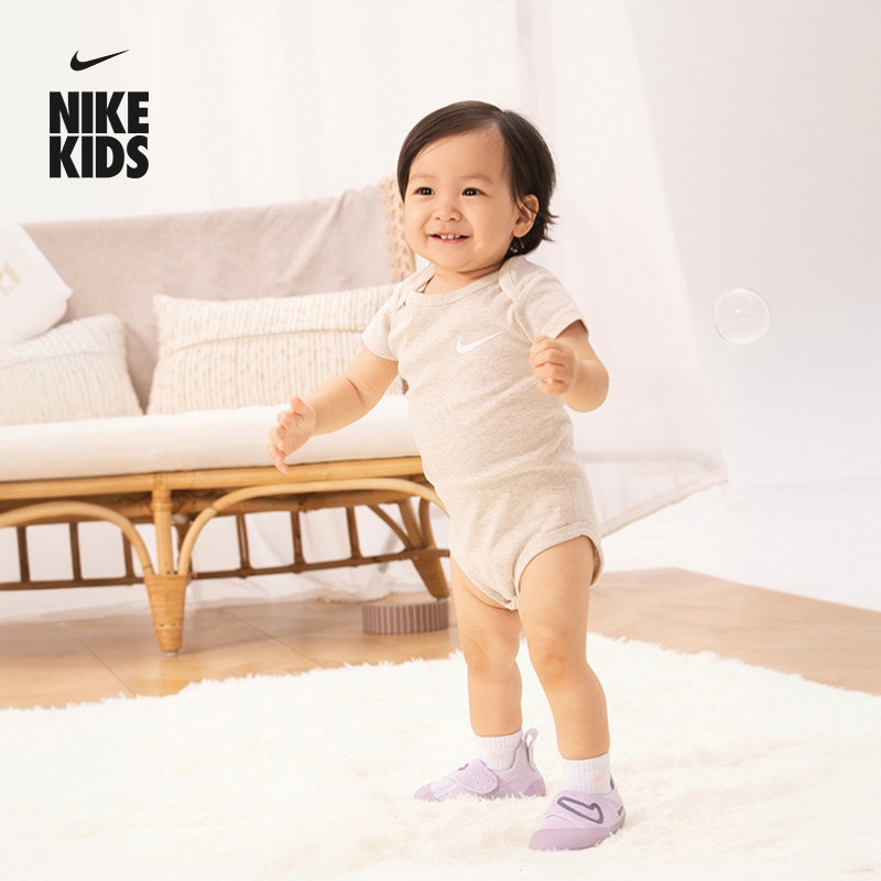 耐克婴童短袖连体衣(3件)夏季男女童哈衣NIKE ESSENTIALS HM4612