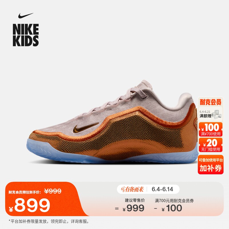 耐克詹姆斯23大童实战篮球鞋男女童抗扭NIKE LEBRON 23 IV4800