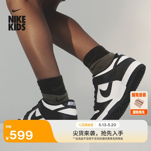 Nike耐克Dunk复古大童运动鞋板鞋