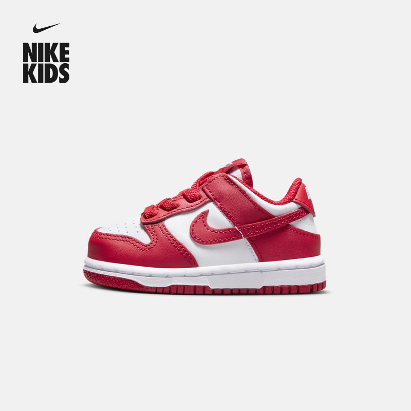 耐克婴童平底易穿脱运动鞋春季男女童宝宝板鞋NIKE DUNK FB9107