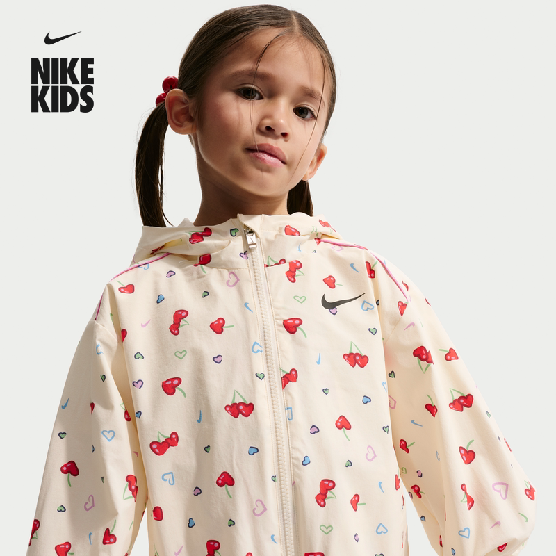 耐克婴童速干梭织夹克春季新款女童轻便宝宝连帽外套NIKE IU5445