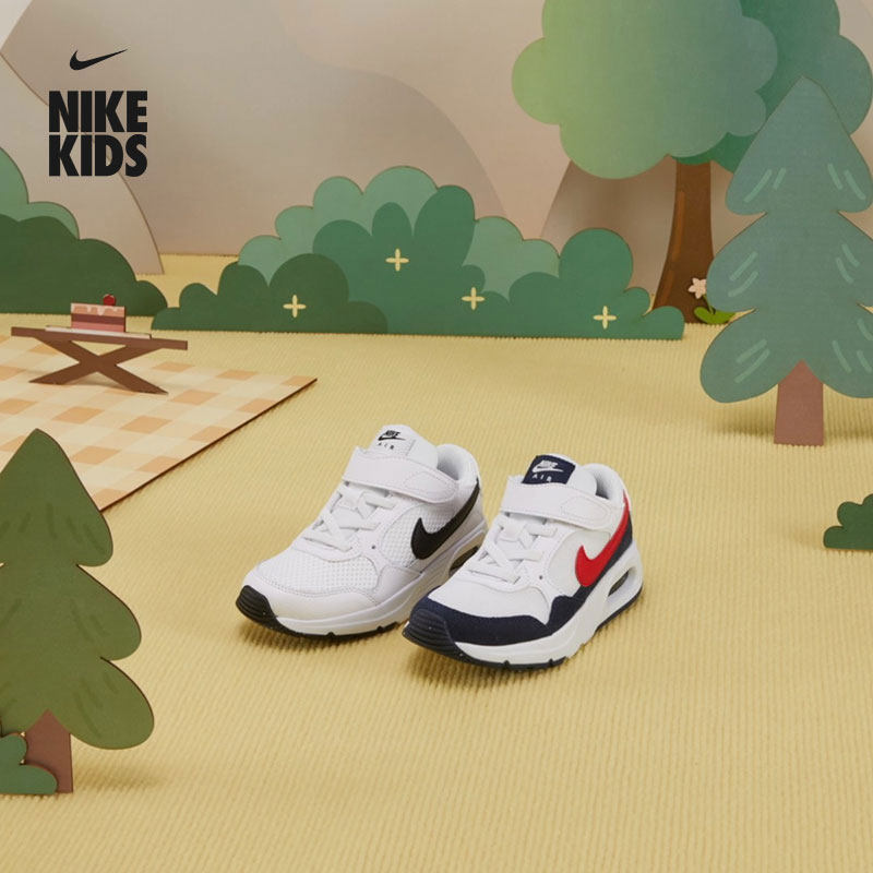 耐克幼童透气气垫运动鞋魔术贴冬季男女童轻便缓震NIKE CZ5356