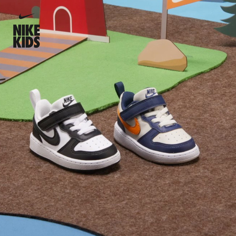 耐克酷菠萝婴童魔术贴运动鞋春季男女童板鞋NIKE COURT DV5458