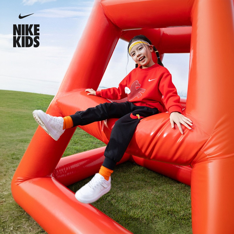 耐克马年限定脱缰系列新年款幼童针织长裤春新款男童NIKE IU5340