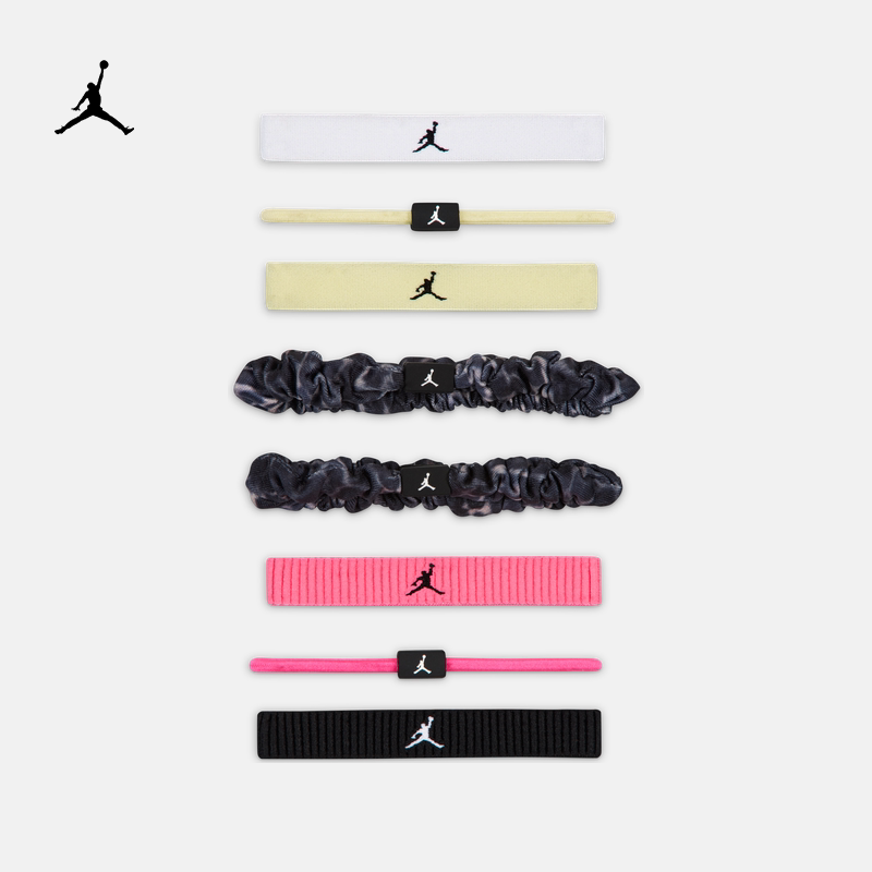 耐克乔丹实用弹性发圈(8条)春季训练整束JORDAN IF1691