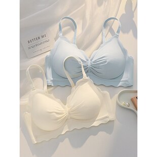 GULIBERRY薄款 无痕少女内衣小胸聚拢运动无钢圈收副乳文胸套装