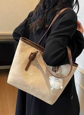 秋冬大容量手拎包包女式2025新款时尚百搭单肩包高级感通勤托特包