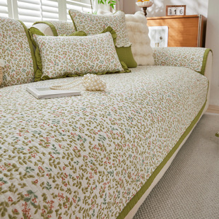 小清新加厚纯棉沙发垫2026新款一片式防滑坐垫子四季通用直供