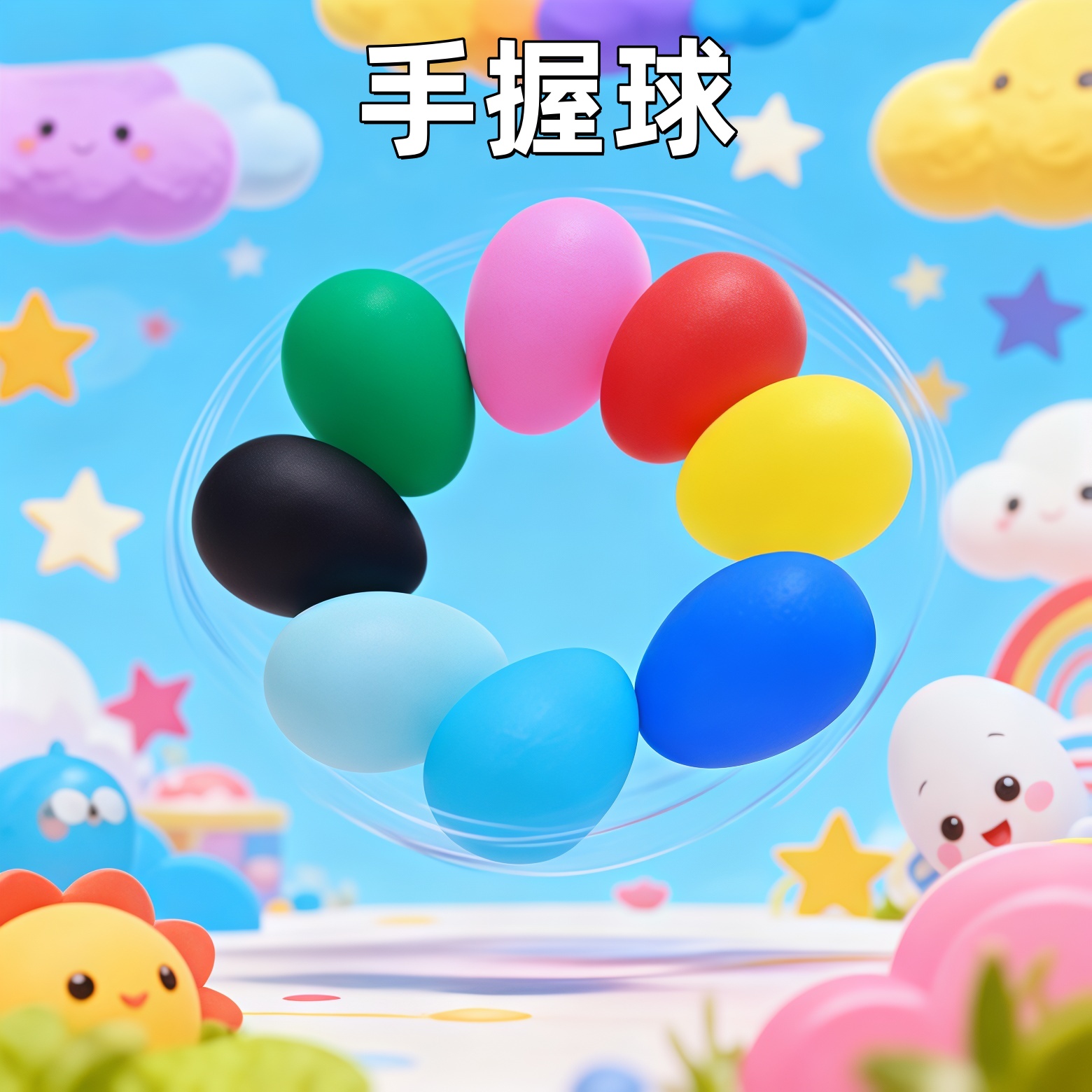 手握球解压球透析内瘘握力球减压球手捏手指屈伸康复训练器鸡蛋型