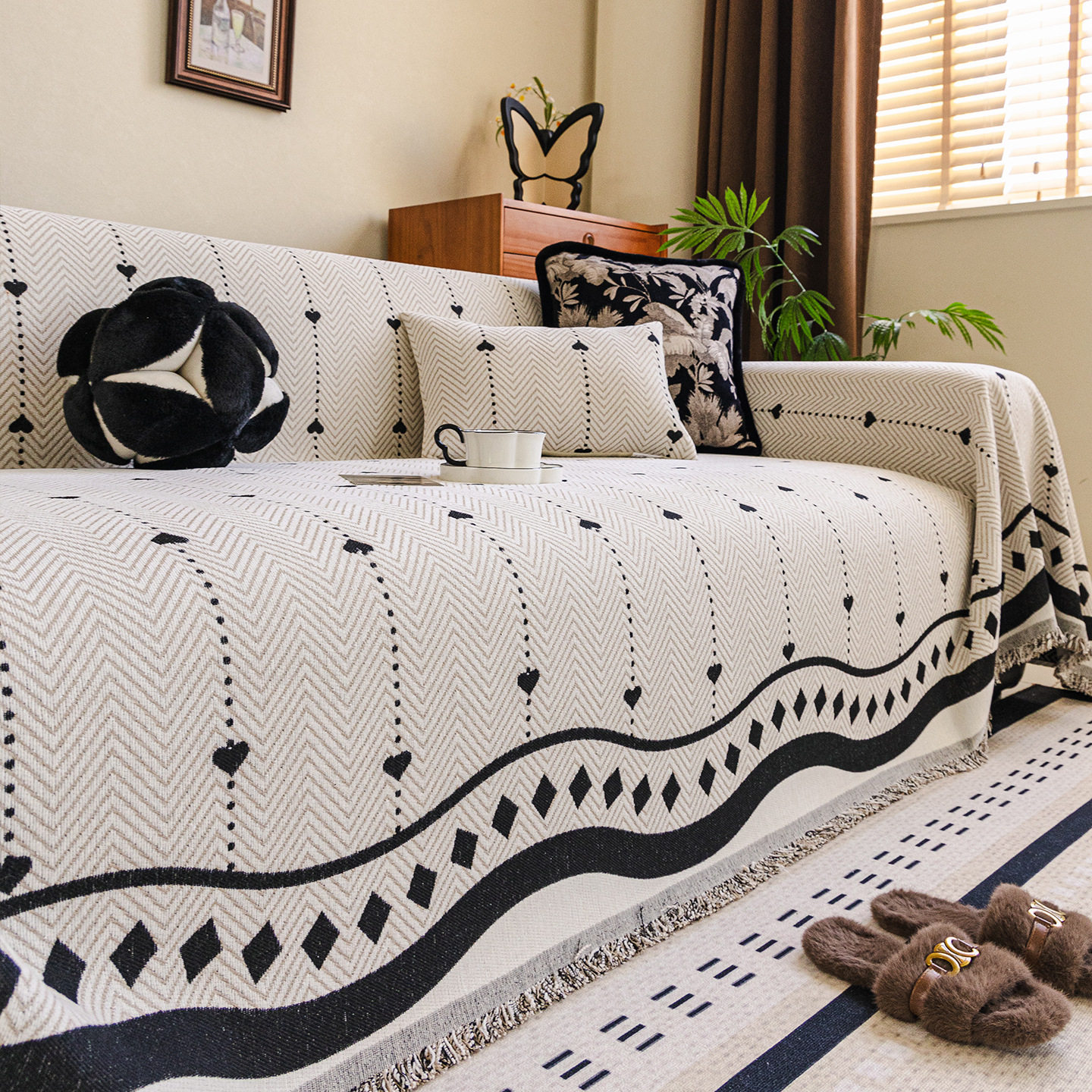 简约风高级沙发盖布巾一整张全盖沙发套罩2026新款四季通用垫布毯,居家布艺,沙发套,淘宝优惠券,粉丝福利购,淘宝优惠卷