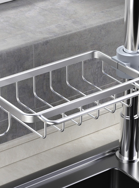 厨房水龙头置物架洗碗洗菜池水槽架沥水篮海绵刷百洁布抹布收纳架