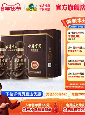 【官方直营】古井贡酒年份原浆献礼版 40.6度425mL*2瓶白酒送礼袋