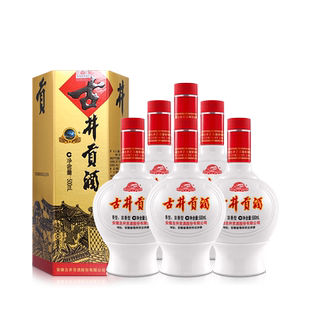 【官方直营】古井贡酒 六角贡45度500mL*6瓶浓香型白酒整箱纯粮