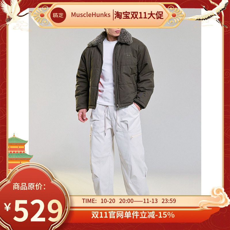 肌肉狗舒适亲肤潮牌新品棉服外套