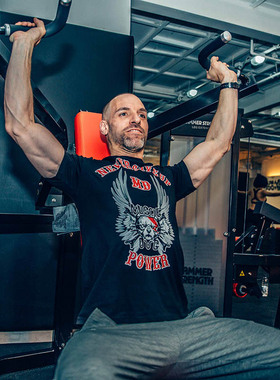 Muscle Dog 肌肉狗 大狗头系列 放飞梦想 Power党健身T恤运动衣男