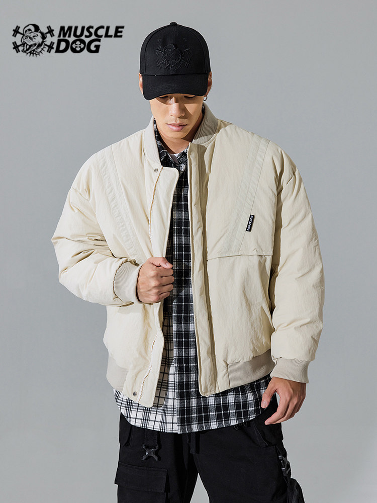 肌肉狗 短款羽绒服男2022年冬季新款潮牌运动休闲棒球服夹克外套,运动服/休闲服装,运动羽绒服,淘宝优惠券,粉丝福利购,淘宝优惠卷