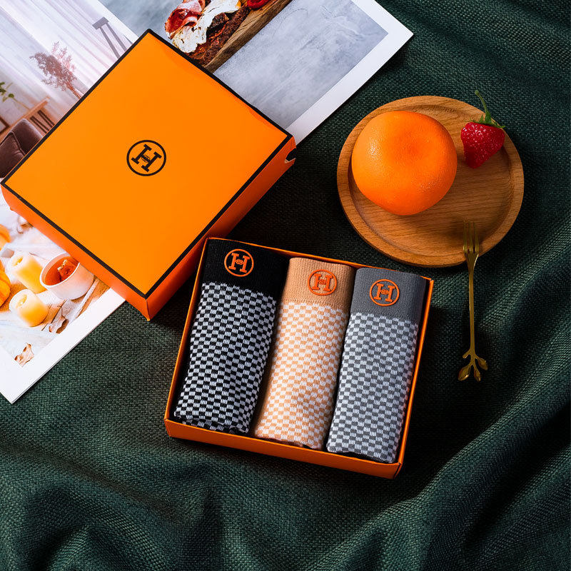 俞兆林莫代尔男士四平角内裤 轻薄柔软透气舒适3条装