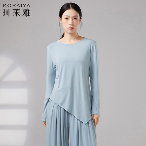 现代舞中国舞女长袖宽松练功服