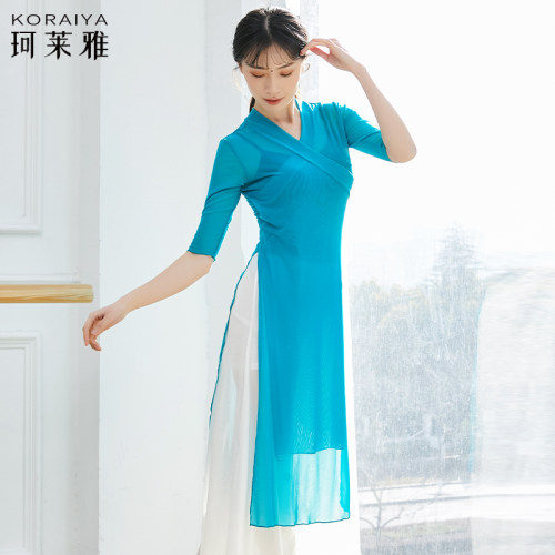 古典舞练功服中国风身韵旗袍纱衣