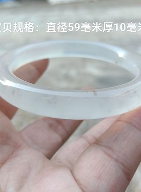 巴西纯天然满天星水草玛瑙手镯复古圆条水润冰透女手环礼物353