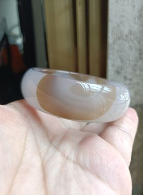 一物一拍巴西天然俏色玛瑙手镯加宽加厚原石无烧女手环礼时尚199