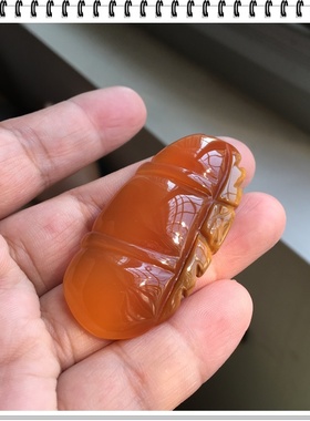 节节高纯天然原石无烧红玛瑙吊坠蜜糖色手工雕刻送玛瑙珠链11