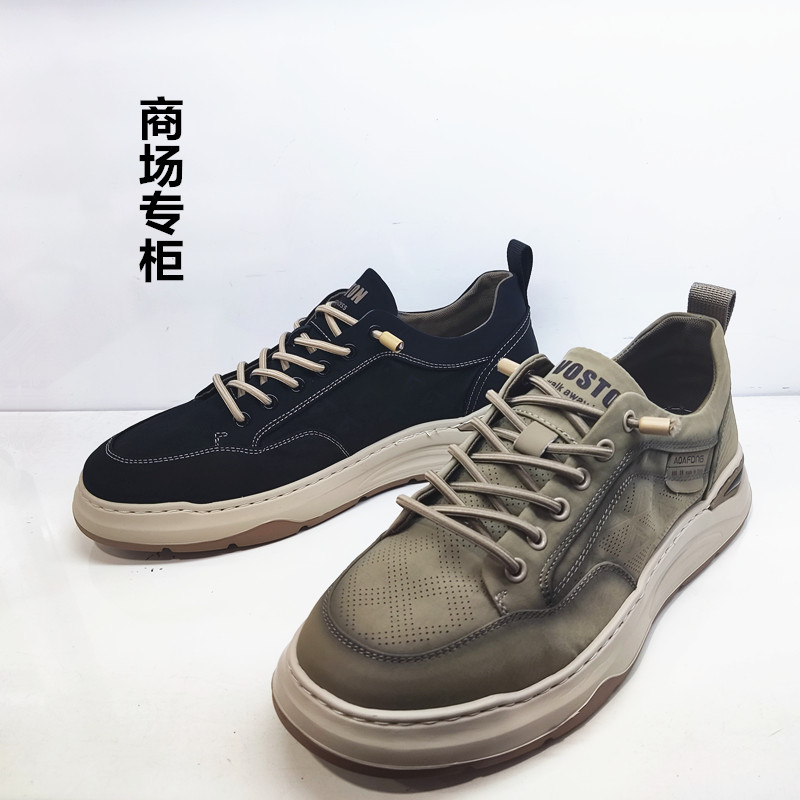轻便休闲男鞋华尔泰透气时尚软底