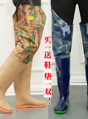 男女款农田过膝下水裤插秧靴