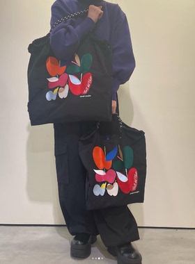 吾身绣品 苹果抽象画刺绣ballchain环保袋包环保袋