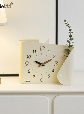 Mandelda奶油风家居装饰品客厅玄关桌面摆件电视柜酒柜创意座钟