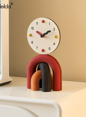 mandelda客厅桌面摆件家居饰品电视柜玄关创意简约座钟酒柜装饰品