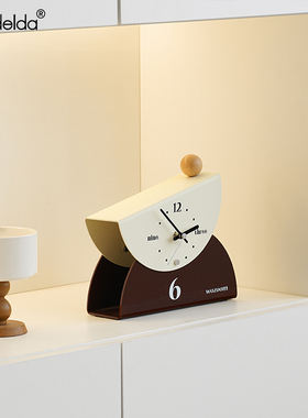 Mandelda家居轻奢座钟创意摆件客厅玄关装饰品电视柜时钟表摆台式